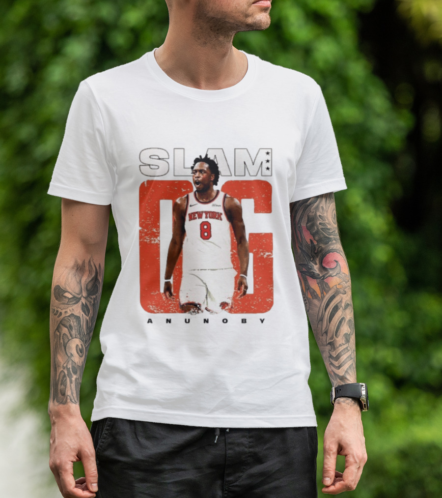SLAM New York Knicks OG Anunoby NBA Basketball 8 T-Shirt