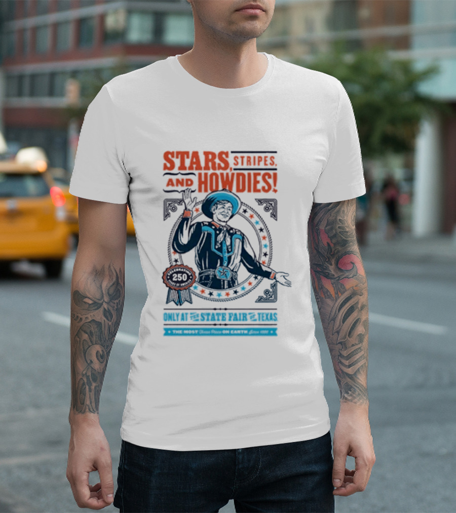 Stars Stripes And Midways State Fair Of Texas 2026 250 Big Tex Circle T-Shirt