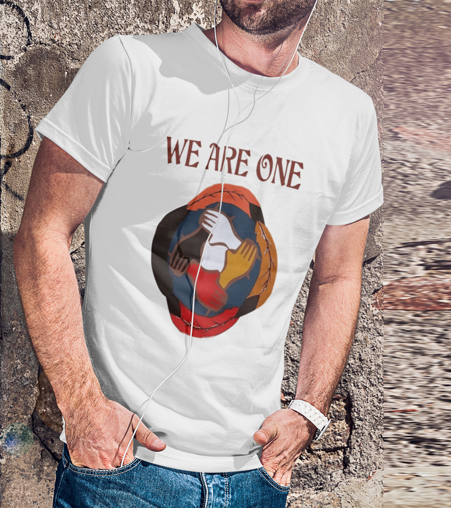 We Are One Unity Hands Feathers Orange Culture Heritage Collective T-Shirt