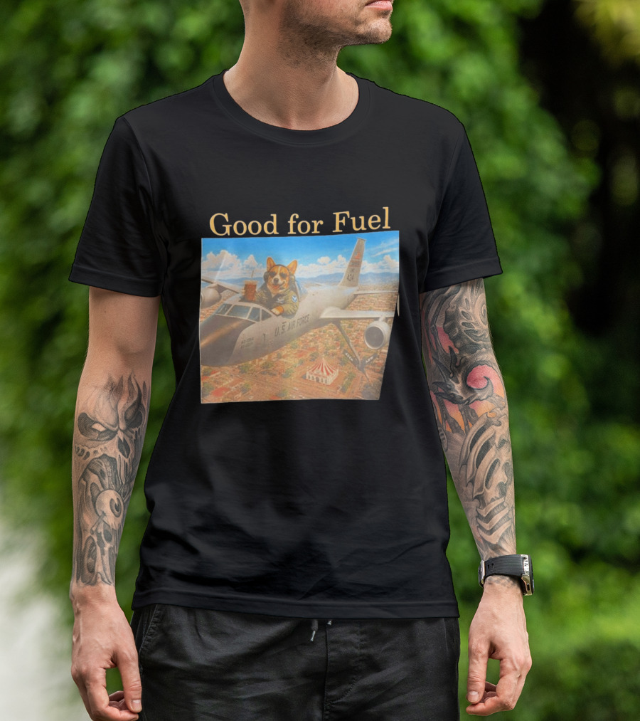 Corgi Pilot In U.S. Air Force Cockpit Good For Fuel T-Shirt