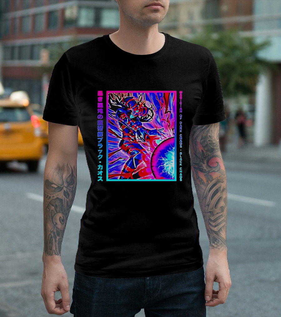 Officila Magician Of Dark Chaos Black Chaos Vaporwave Anime Yugioh T-Shirt