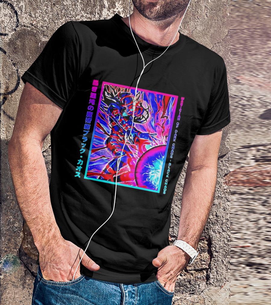 Officila Magician Of Dark Chaos Black Chaos Vaporwave Anime Yugioh T-Shirt