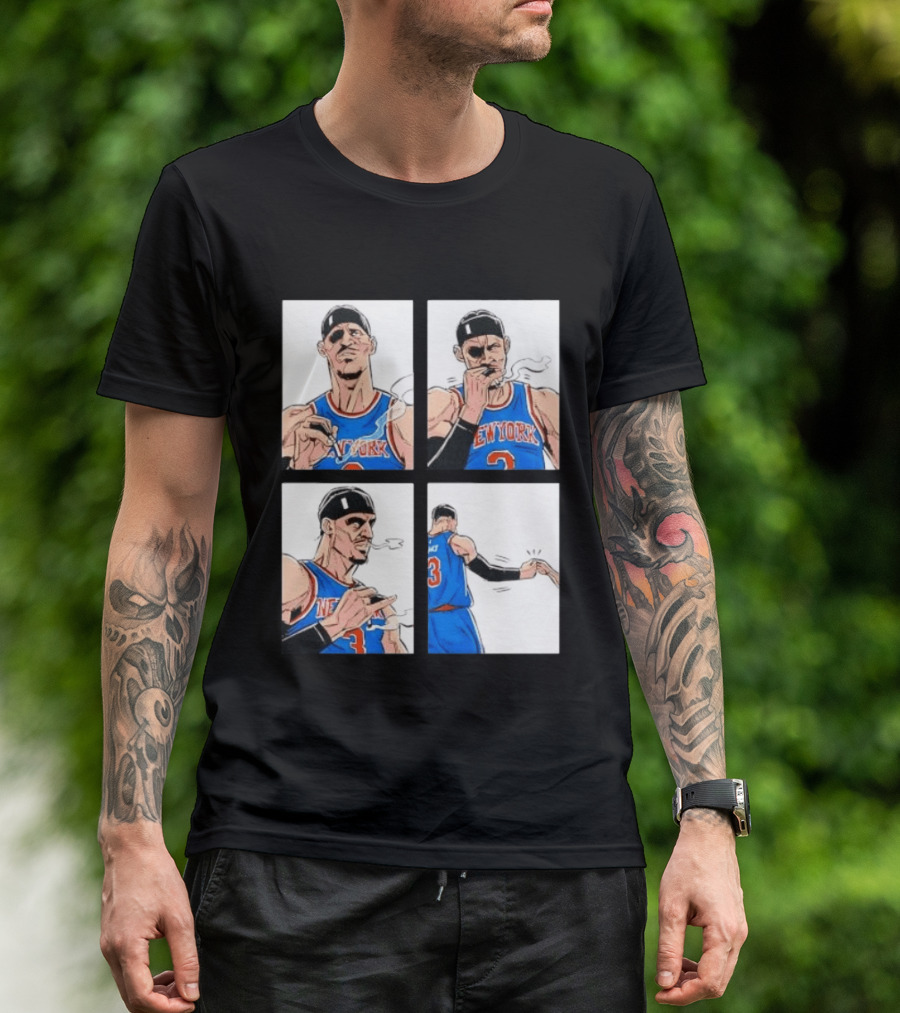 New York Knicks Number 3 Smoking Gesture Josh Hart Moment T-Shirt