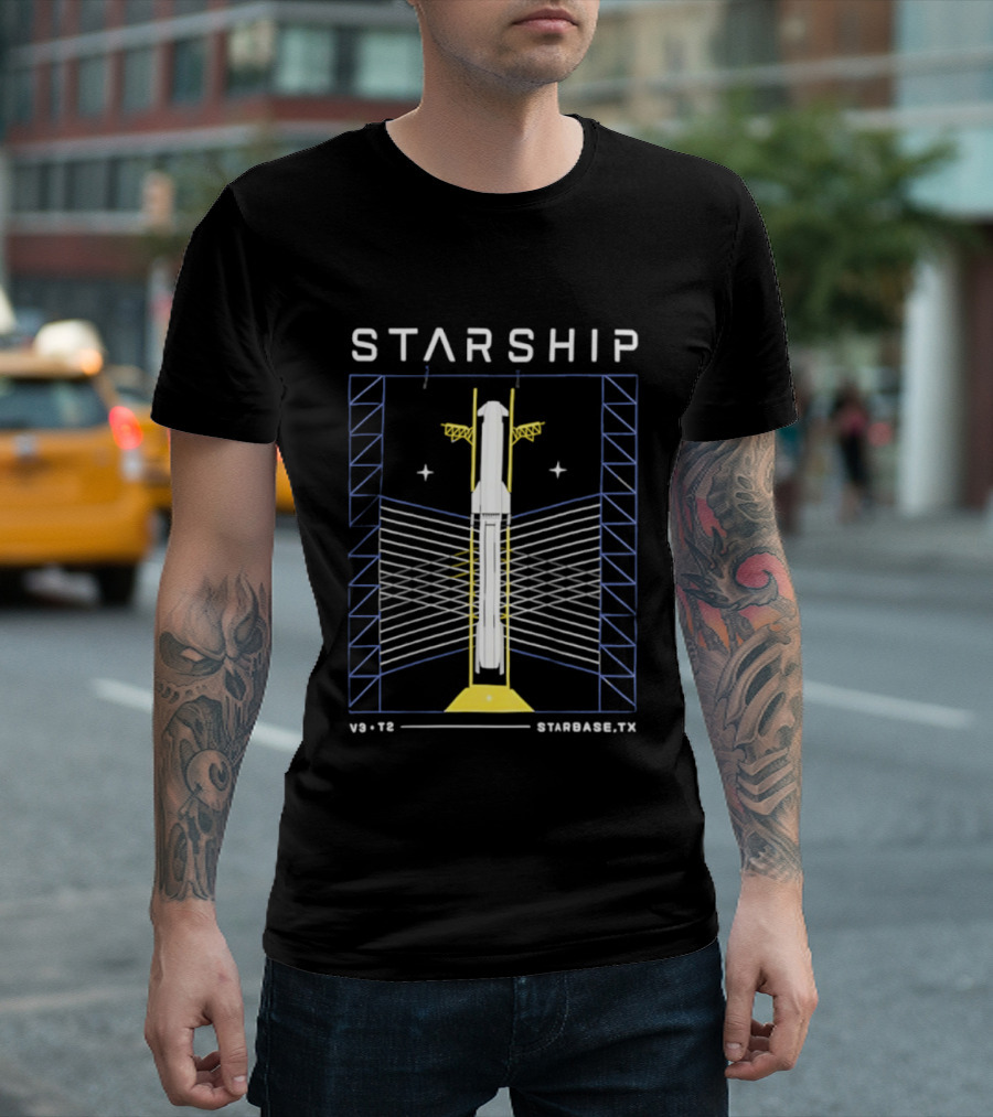 Starship V9.18 Stargaze TX SpaceX Milestone T-Shirt