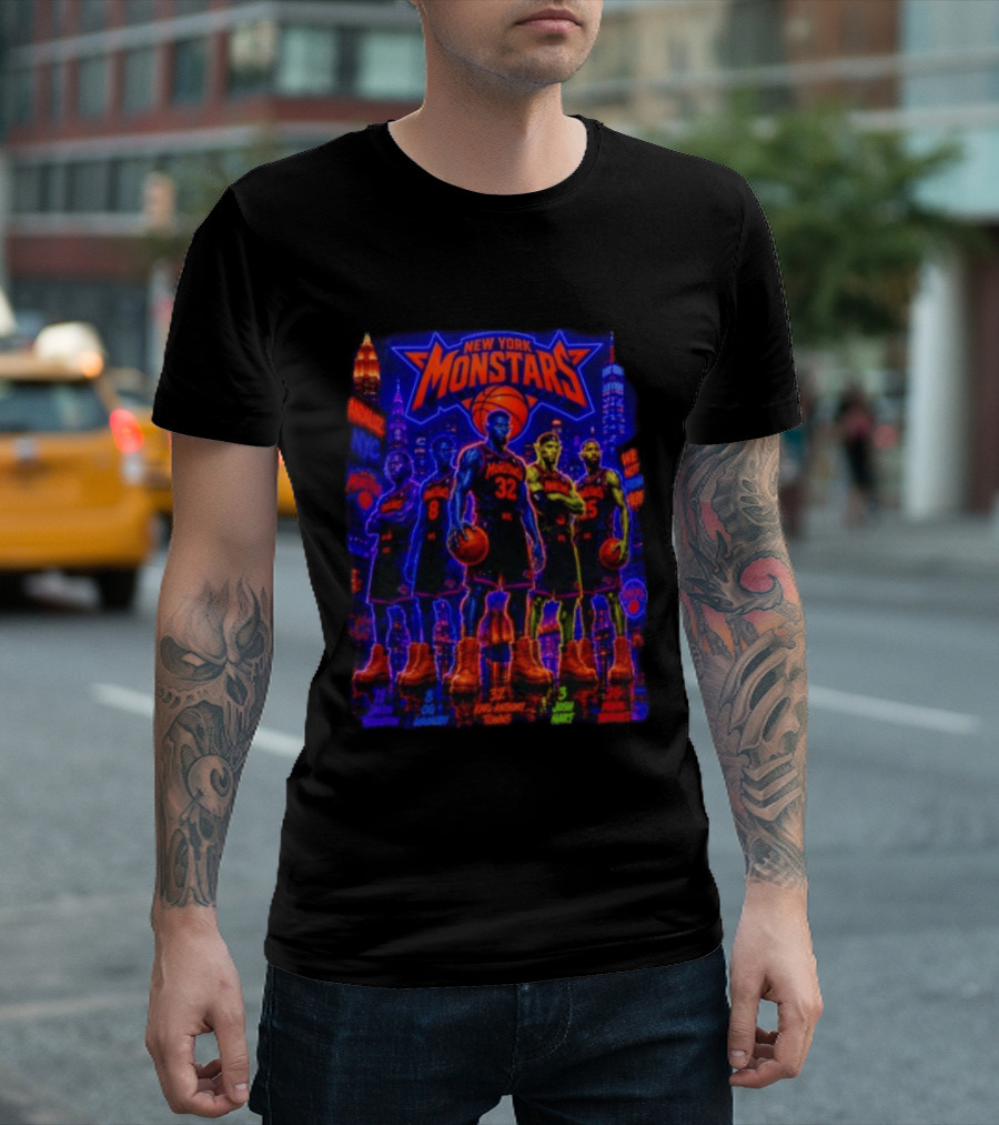 New York Monstars Space Jam Knicks Basketball T-Shirt