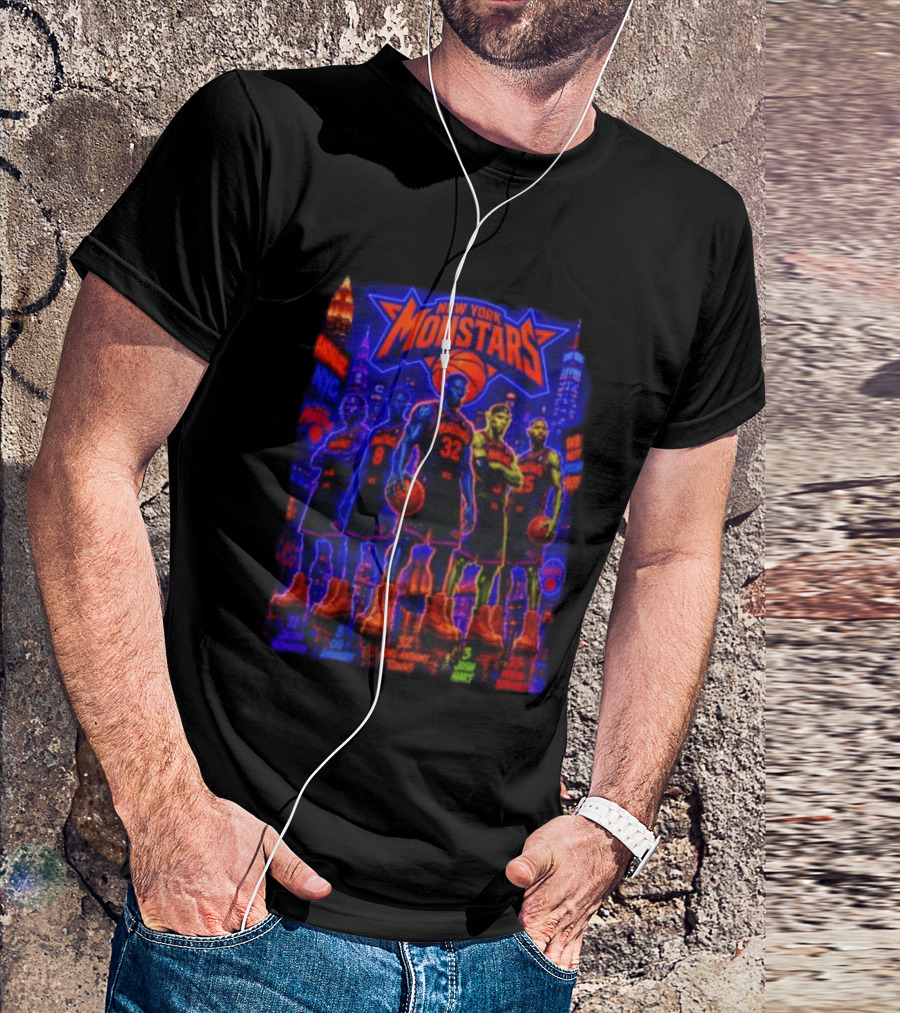 New York Monstars Space Jam Knicks Basketball T-Shirt