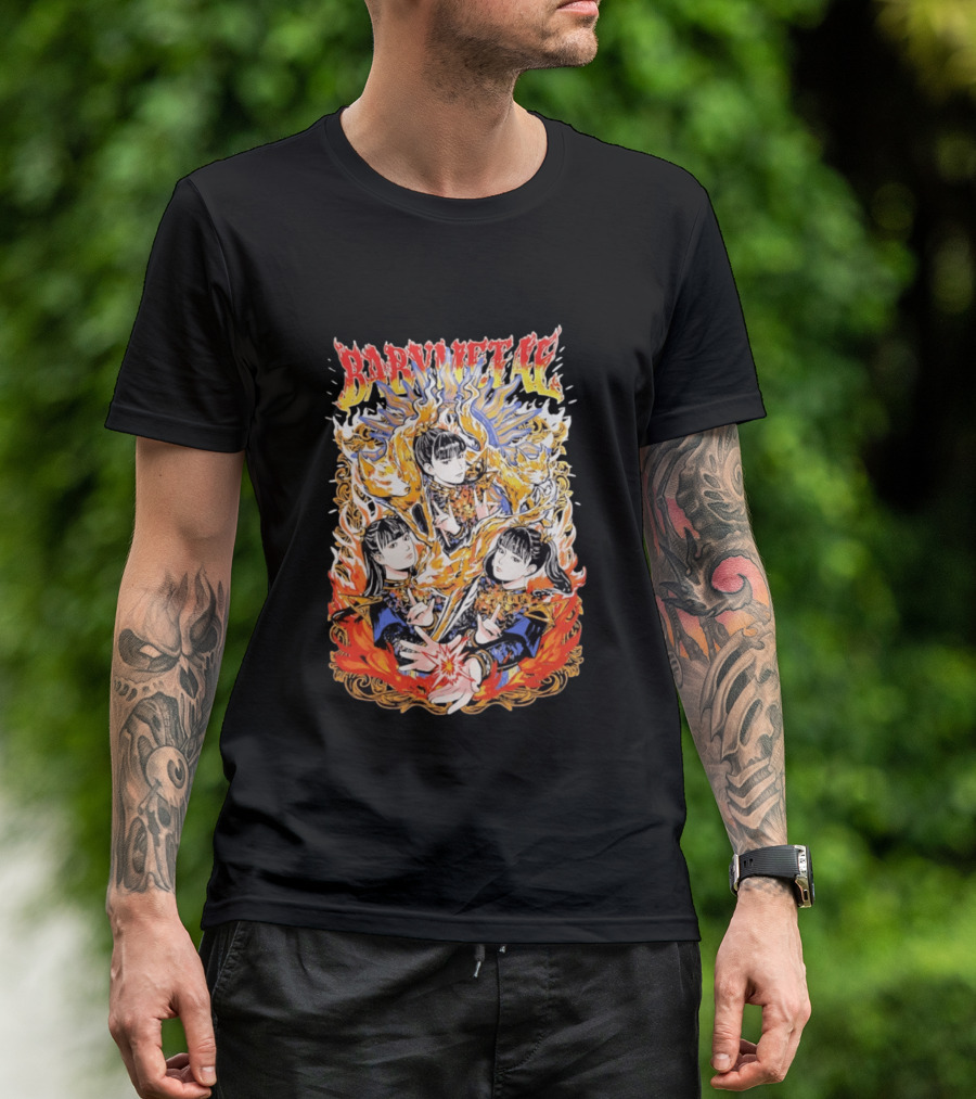 Babymetal Fox God Trio Flames Heavy Metal T-Shirt