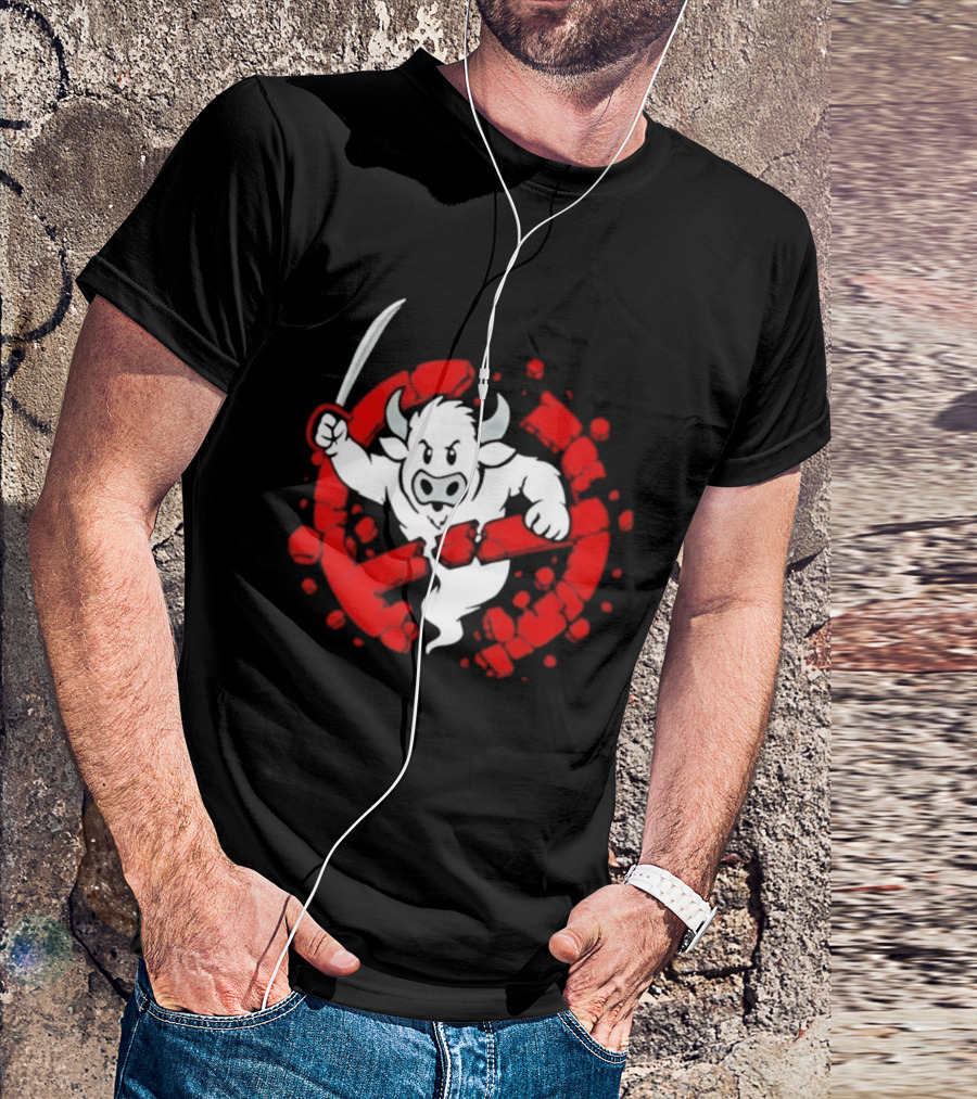Buffalo Ghostbusters Crossed Out Ghost Red Circle T-Shirt
