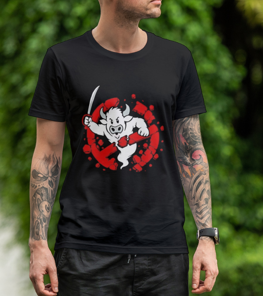 Buffalo Ghostbusters Crossed Out Ghost Red Circle T-Shirt