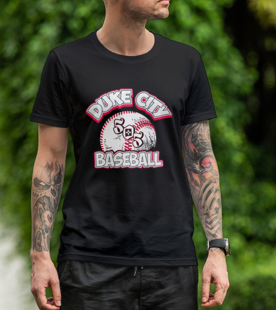 Duke City Baseball 505 Zia Symbol And Baseball T-Shirt