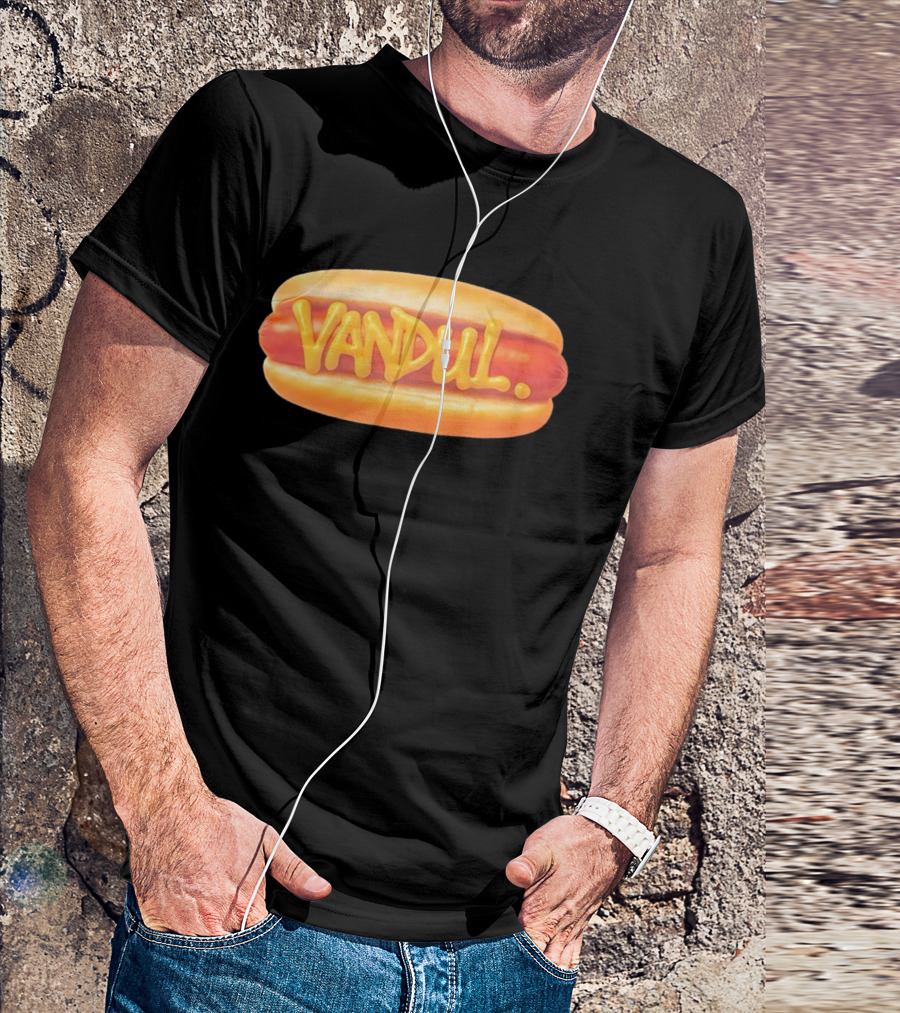Vandul Mustard Hot Dog Bold Typeface T-Shirt