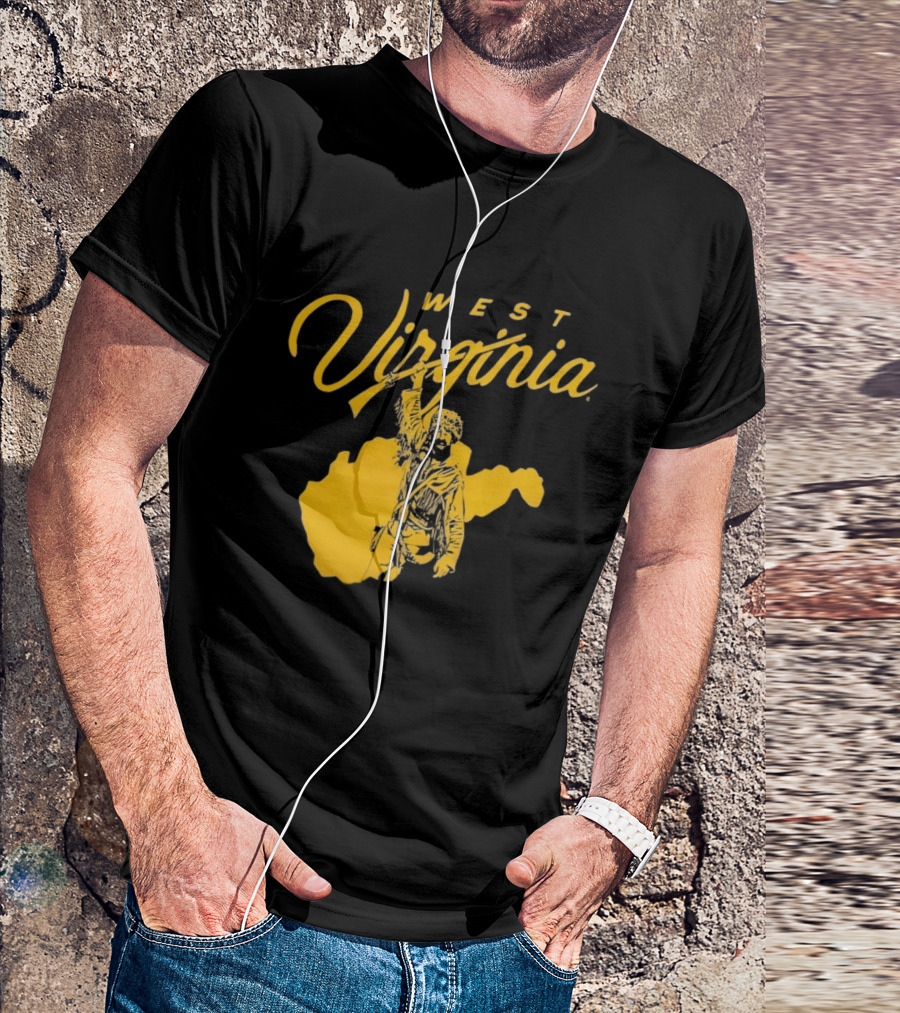 West Virginia Mountaineers State Outline Mountaineer T-Shirt