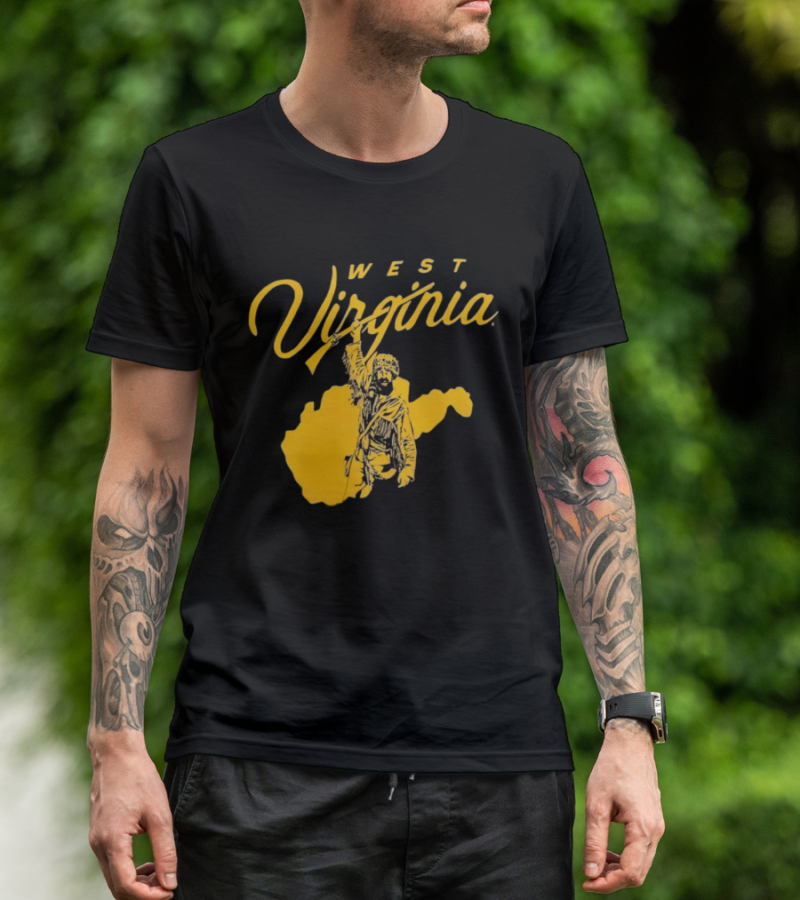 West Virginia Mountaineers State Outline Mountaineer T-Shirt