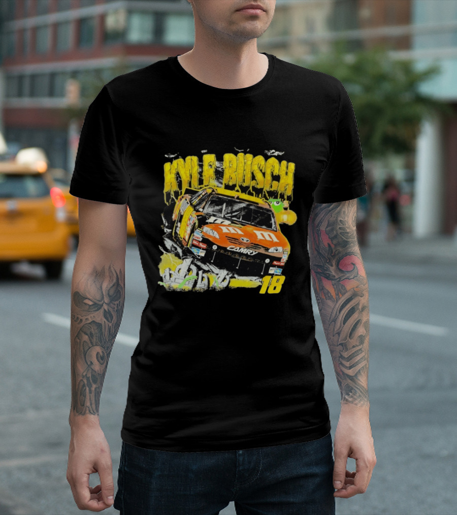 Kyle Busch M&M Racing 18 Zombie Halloween Car T-Shirt