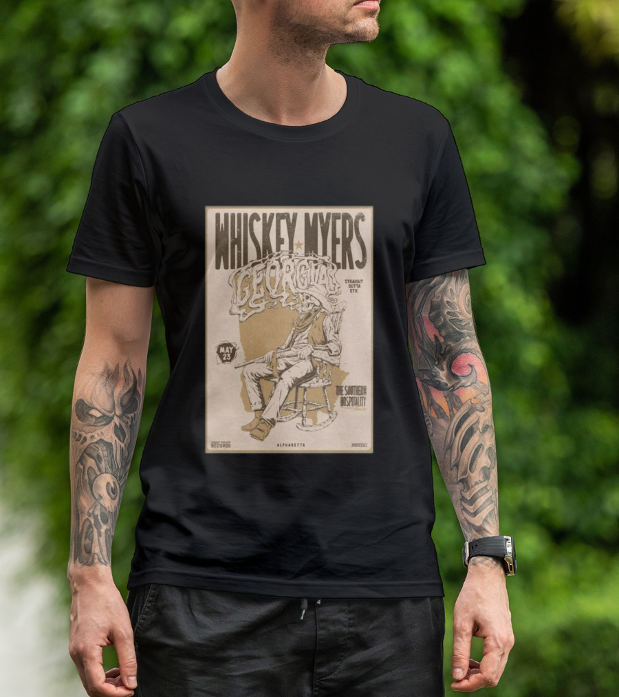 Whiskey Myers Georgia Tour May 23 Straight Outta ETX The Southern Hospitality Alpharetta 2026 T-Shirt