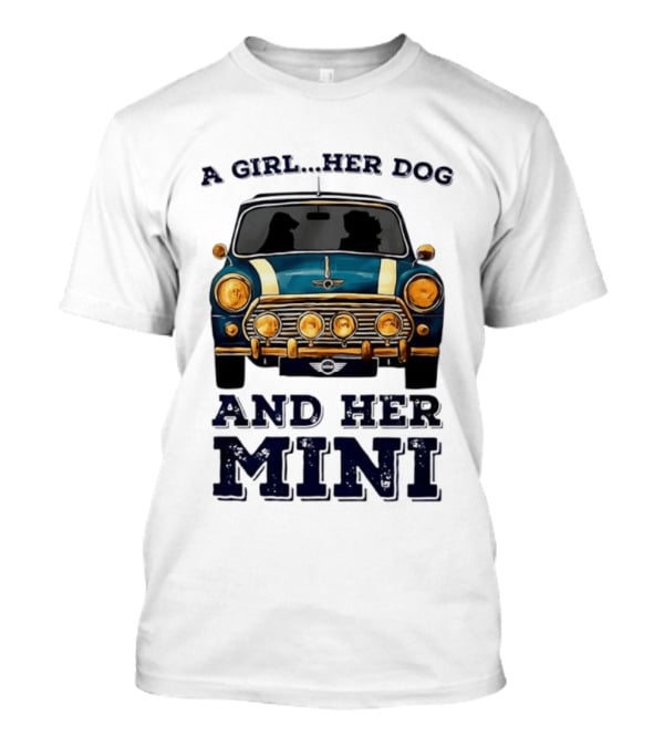A Girl Her Dog And Her Mini T-Shirt