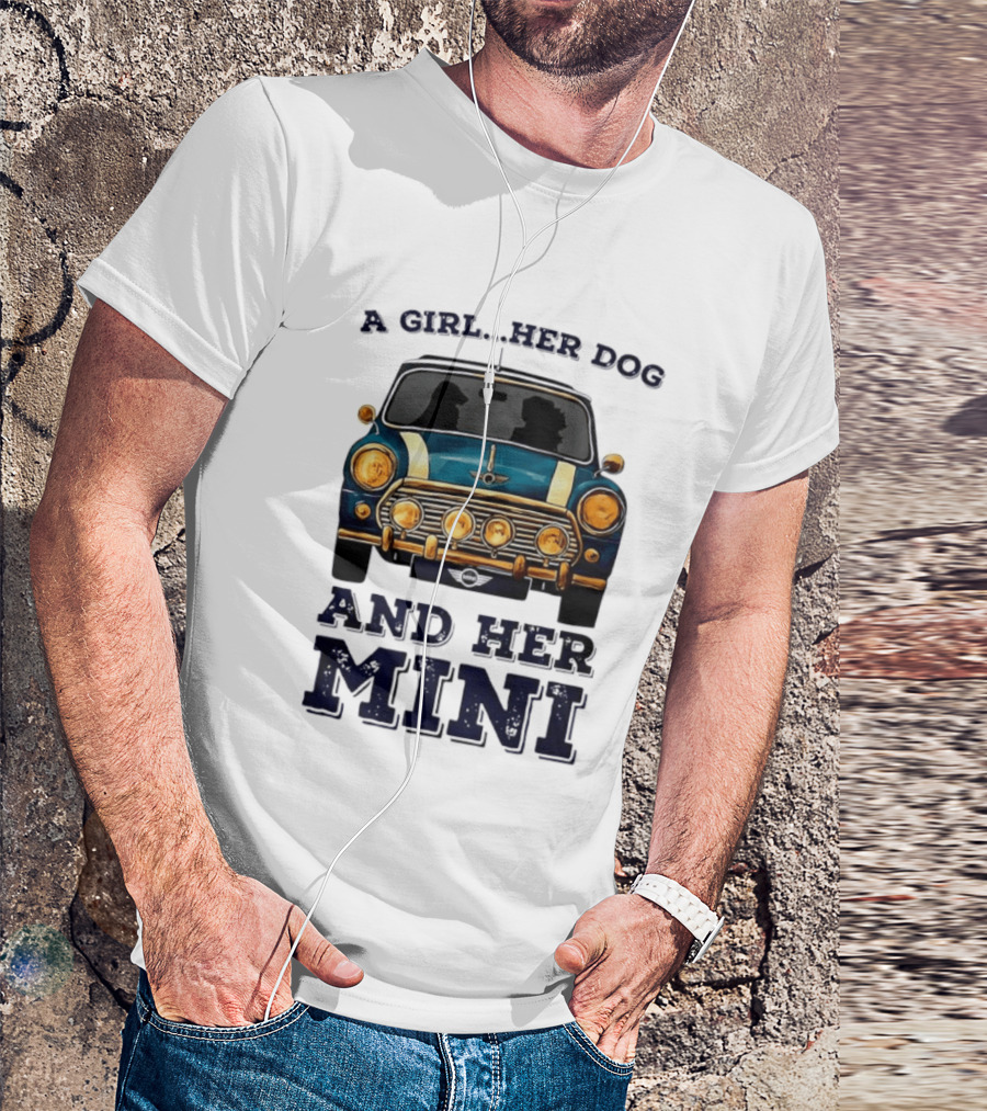 A Girl Her Dog And Her Mini T-Shirt