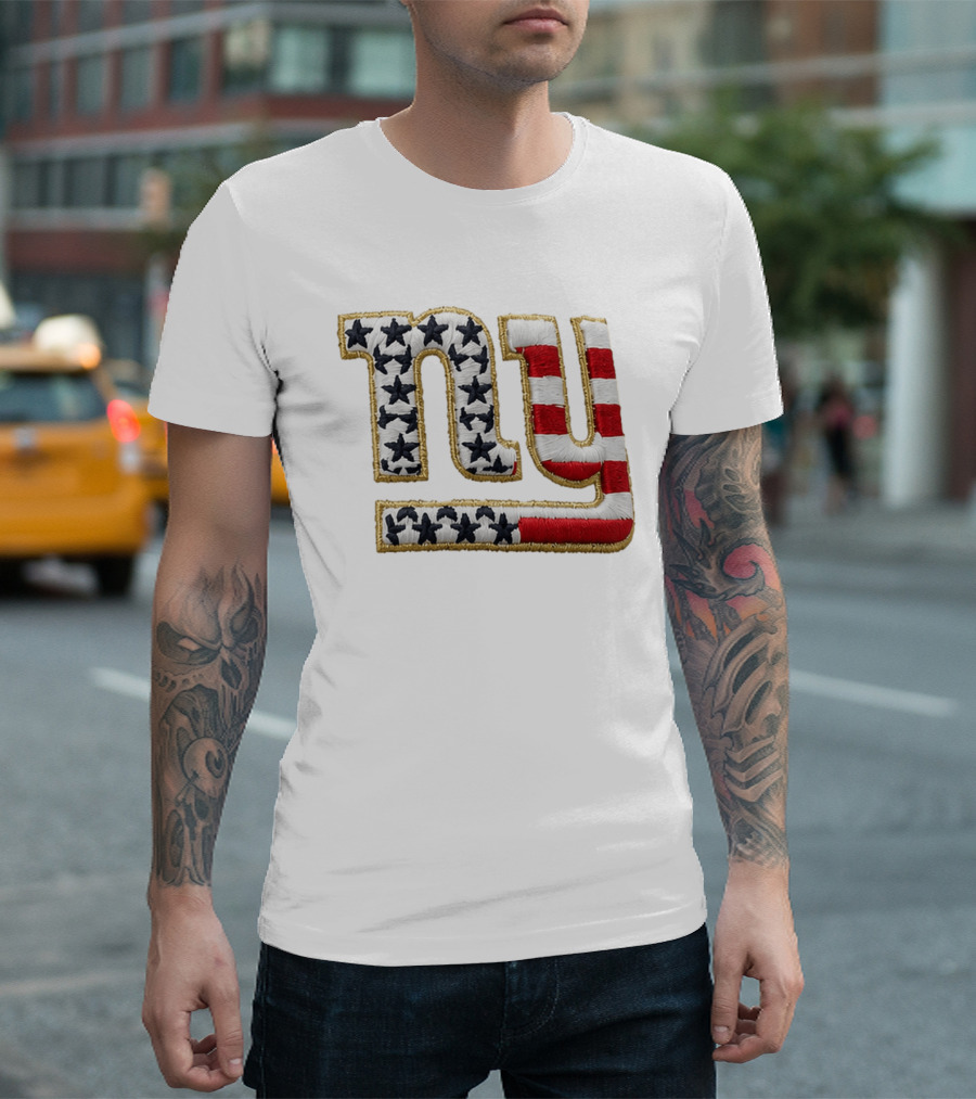 America 250 NY Giants Stars Stripes Hat T-Shirt