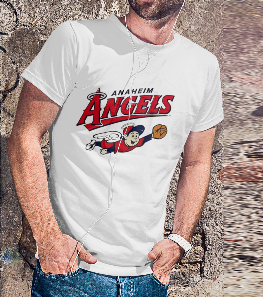 Anaheim Angels Vintage Baseball Flying T-Shirt
