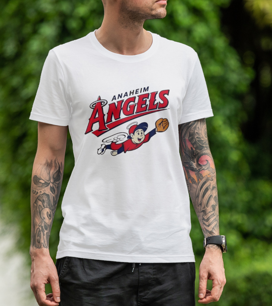 Anaheim Angels Vintage Baseball Flying T-Shirt