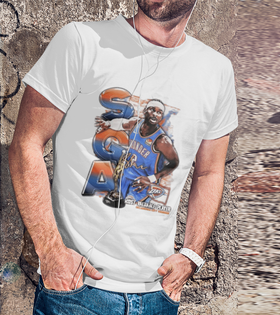 Shai Gilgeous Alexander SGA Oklahoma City Thunder Most Valuable Player T-Shirt