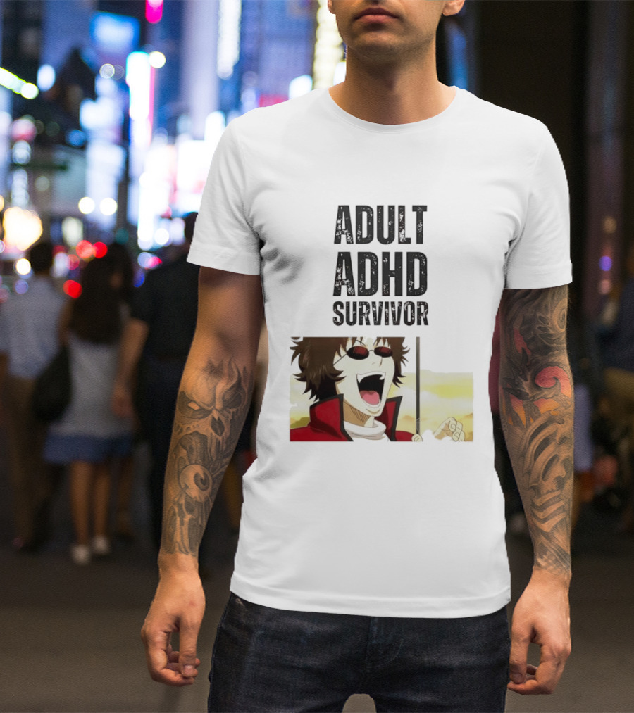 Sakamoto Tatsuma Anime Character Adult ADHD Survivor T-Shirt