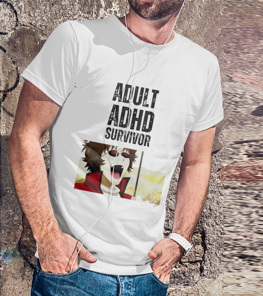 Sakamoto Tatsuma Anime Character Adult ADHD Survivor T-Shirt