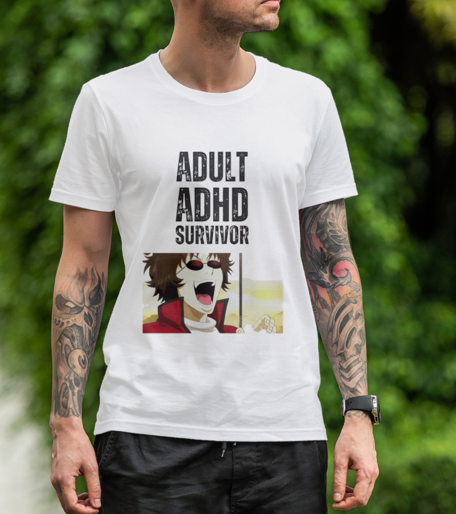 Sakamoto Tatsuma Anime Character Adult ADHD Survivor T-Shirt
