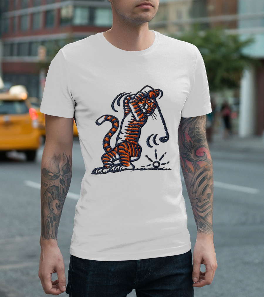 Auburn Swinging Tiger Embroidery Golf Hat Auburn University T-Shirt