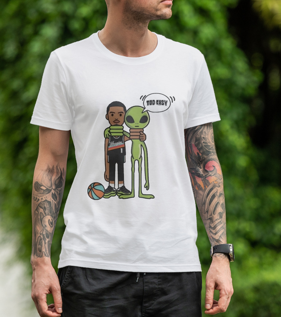 Too Easy Victor Wembanyama Hooping Alien San Antonio Spurs NBA Basketball T-Shirt
