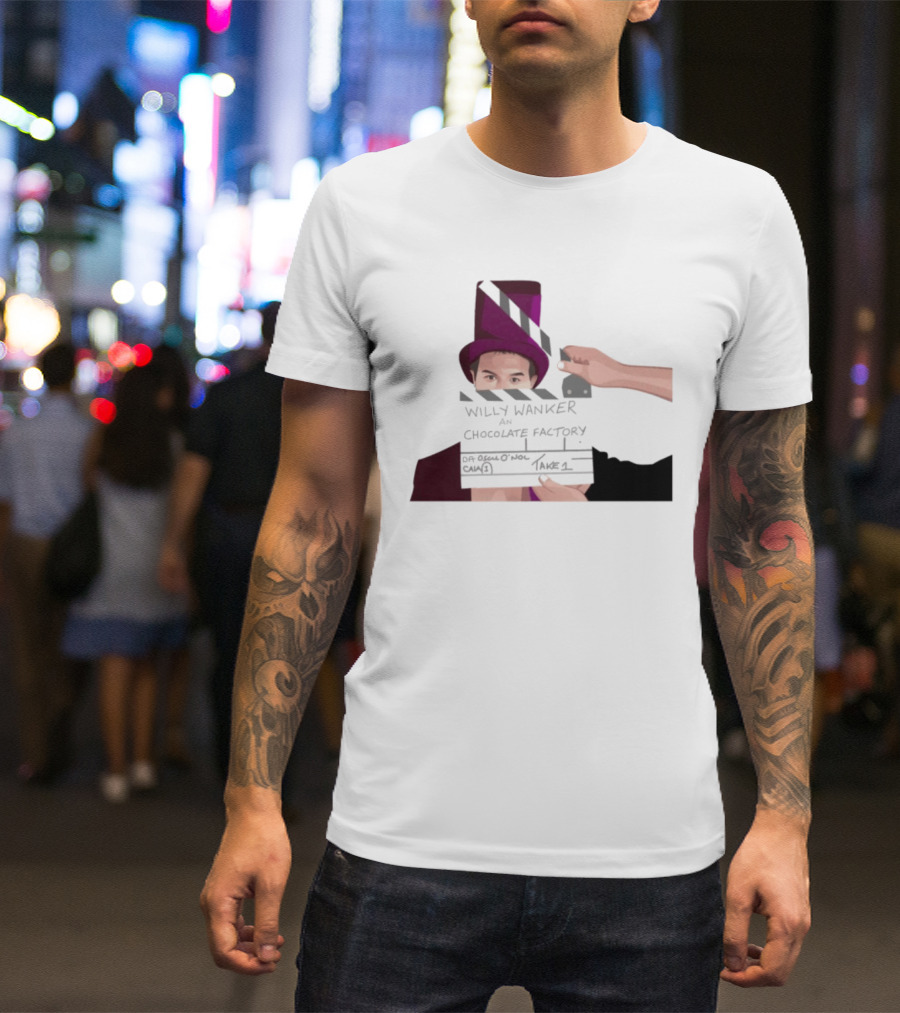 Max And Paddy Willy Wanker Chocolate Factory Movie Scene Take 1 T-Shirt