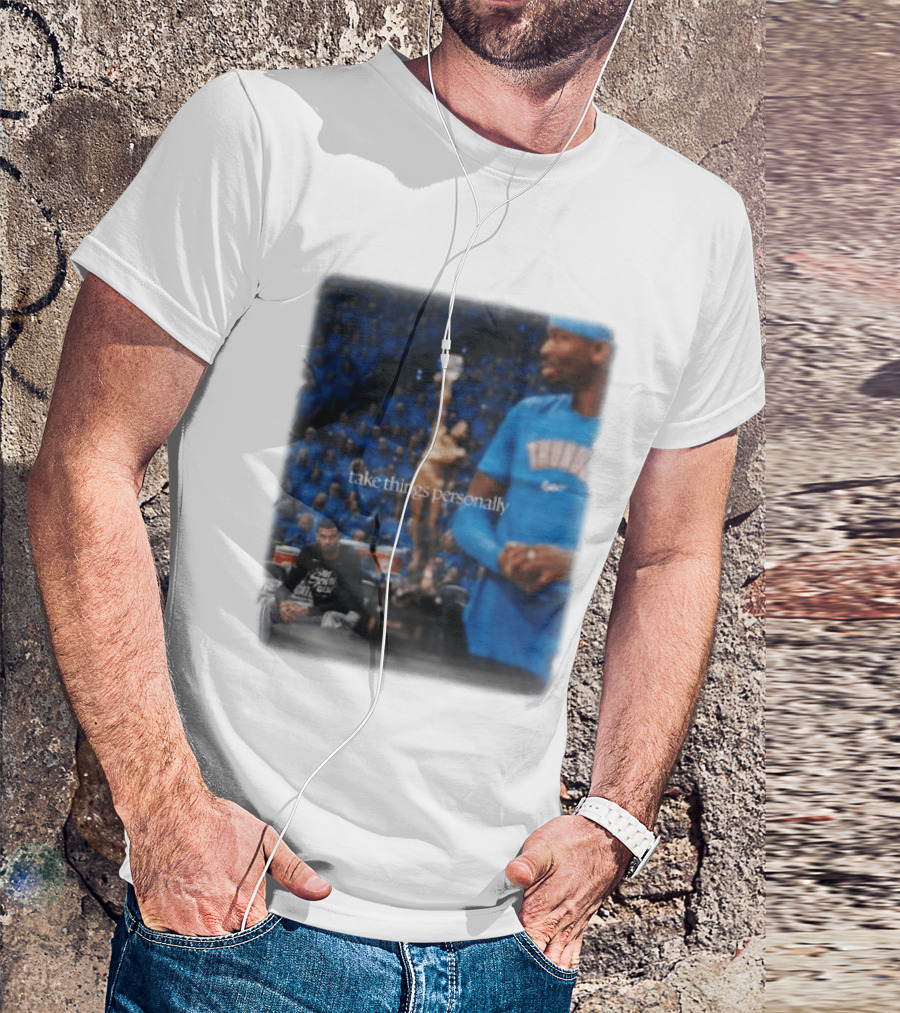NBA Take Things Personally Oklahoma Basketball Official Fan Merchandise T-Shirt