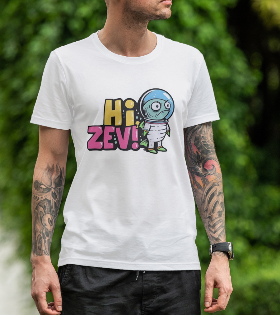 Hi Zev Astronaut Fish NBA New York Knicks Jalen Brunson Cartoon T-Shirt