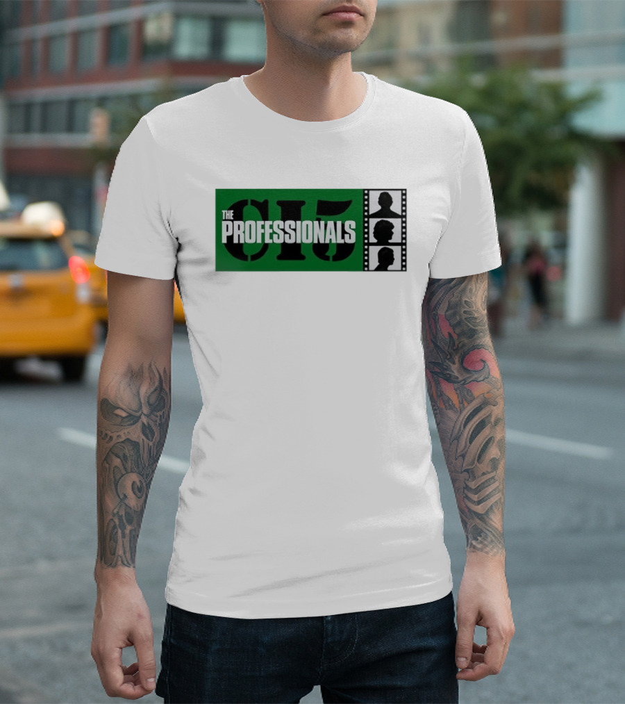 The Professionals CI5 TV Series Bodie Doyle Cowley Silhouette Film Strip T-Shirt