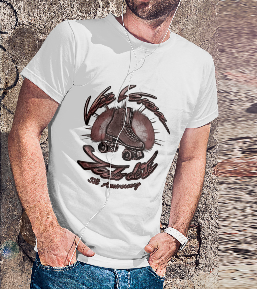 Vice Versa Todo De Ti 5th Anniversary Roller Skate Disco T-Shirt