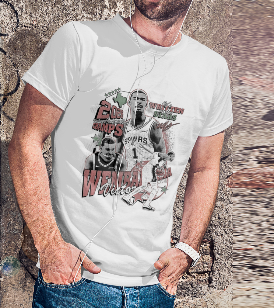 It's Written In The Stars Alien Victor Wembanyama 2026 Champs San Antonio Spurs NBA T-Shirt