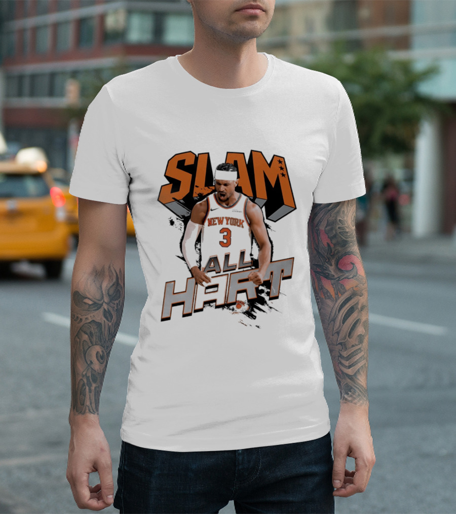 SLAM Josh Hart New York Knicks All Hart T-Shirt
