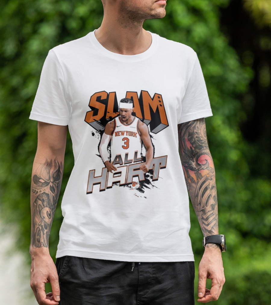 SLAM Josh Hart New York Knicks All Hart T-Shirt