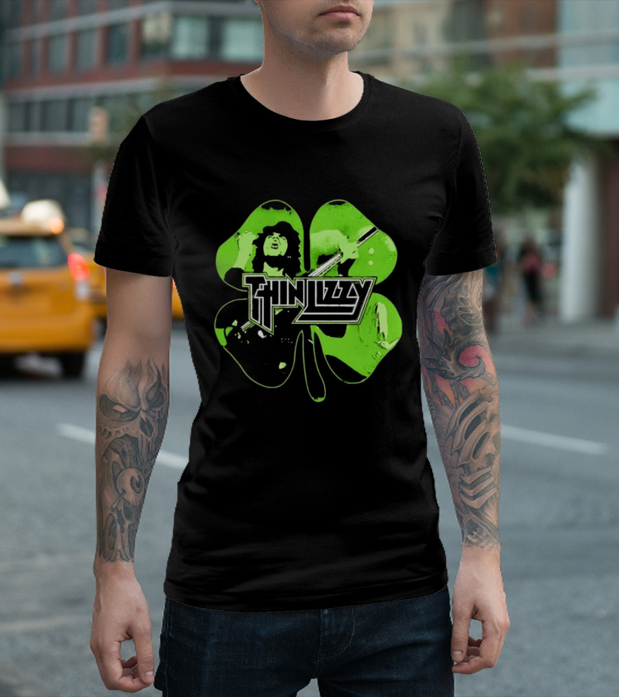 Thin Lizzy Irish Rock Band Green Clover St. Patrick's Day 2026 T-Shirt