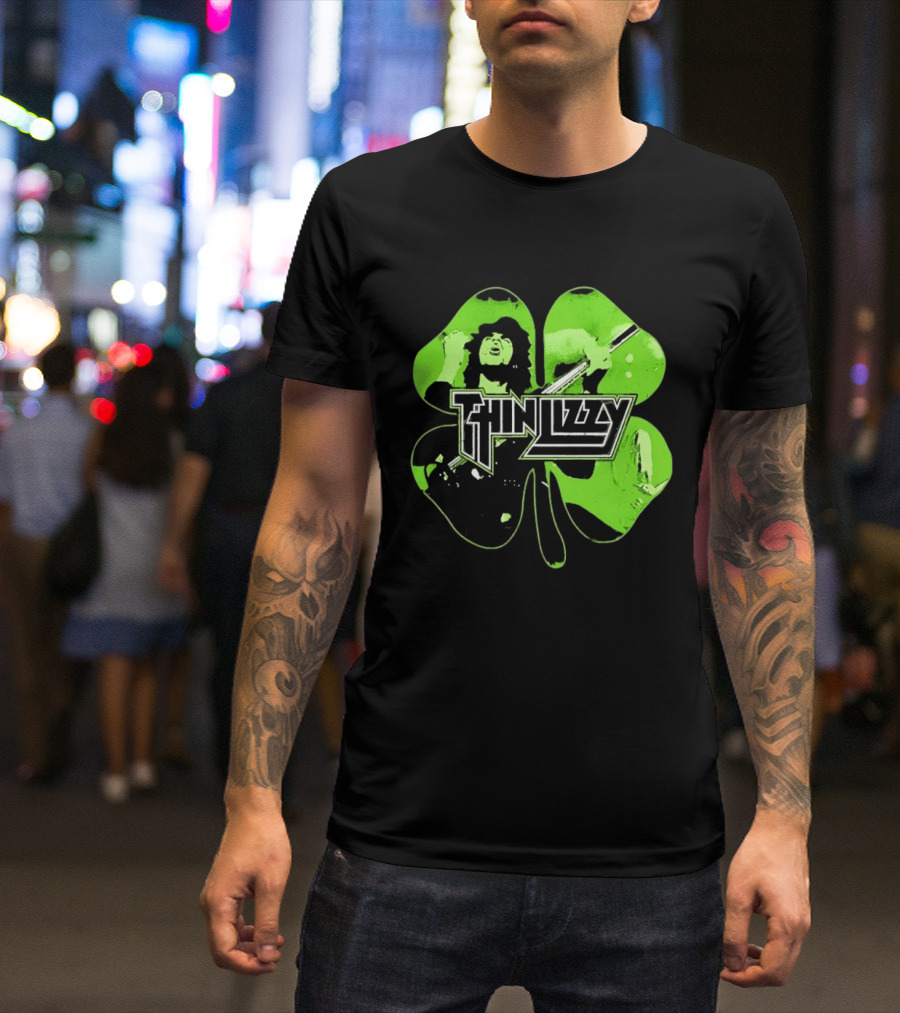 Thin Lizzy Irish Rock Band Green Clover St. Patrick's Day 2026 T-Shirt