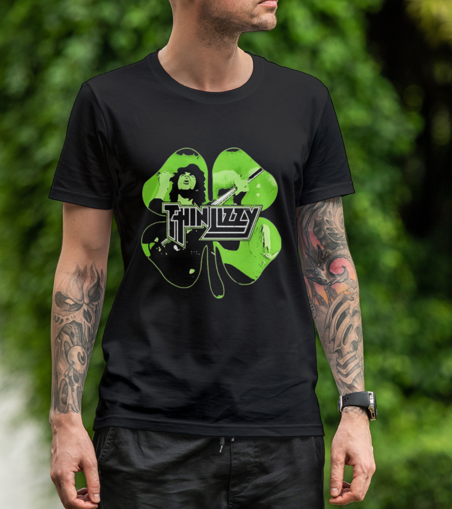 Thin Lizzy Irish Rock Band Green Clover St. Patrick's Day 2026 T-Shirt