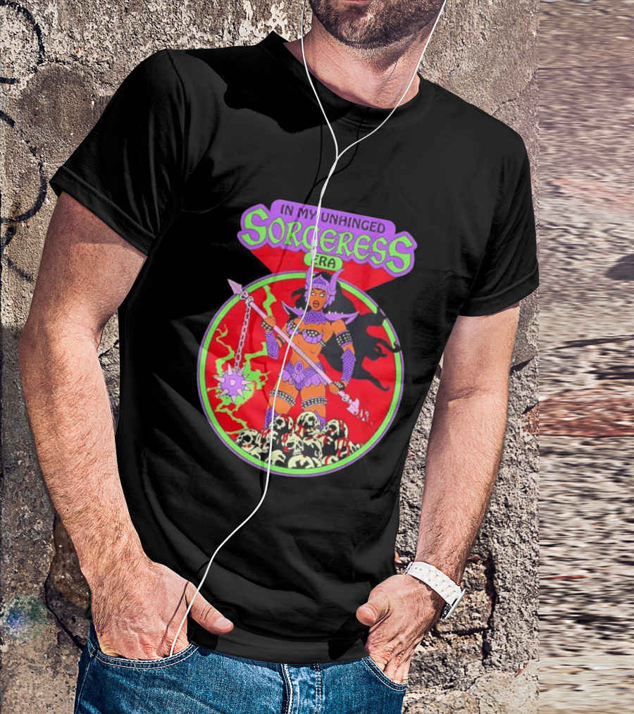 In My Unhinged Sorceress Era Warrior Witch Skulls T-Shirt