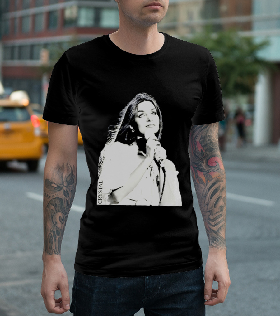 Mick Foley AEW Crystal Gayle Microphone Iconic Singer T-Shirt