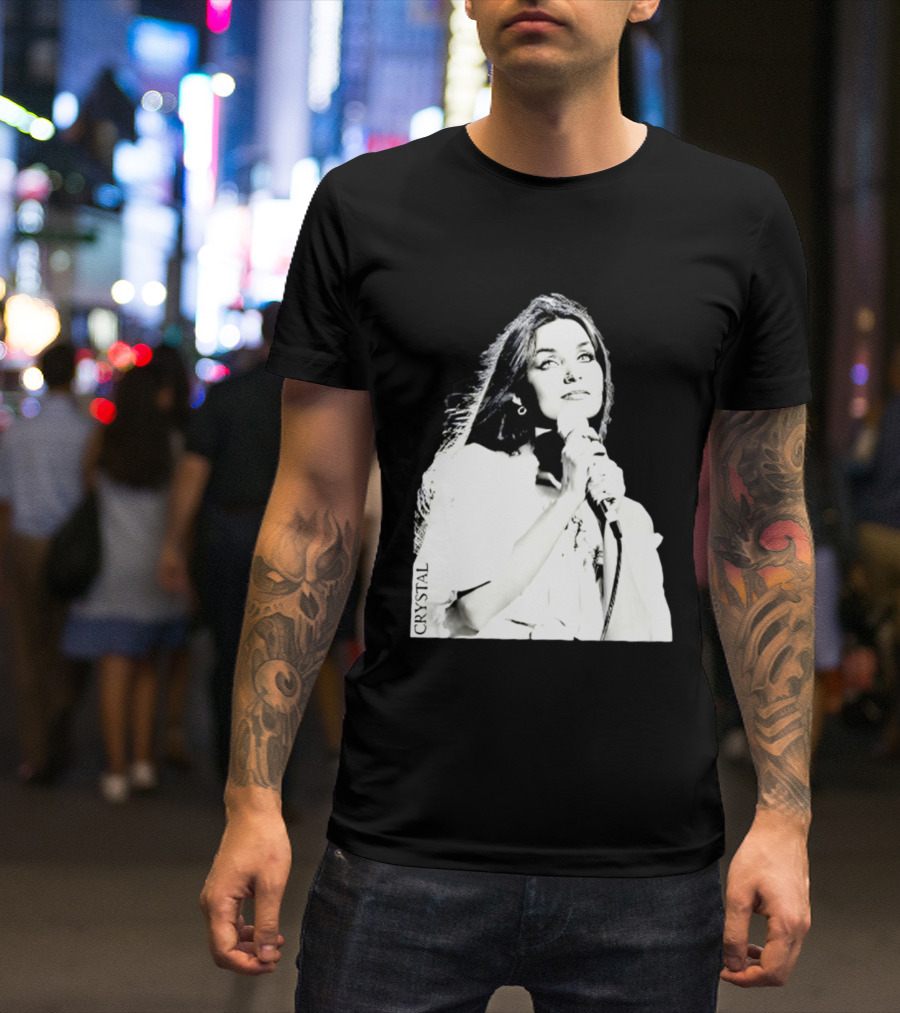 Mick Foley AEW Crystal Gayle Microphone Iconic Singer T-Shirt