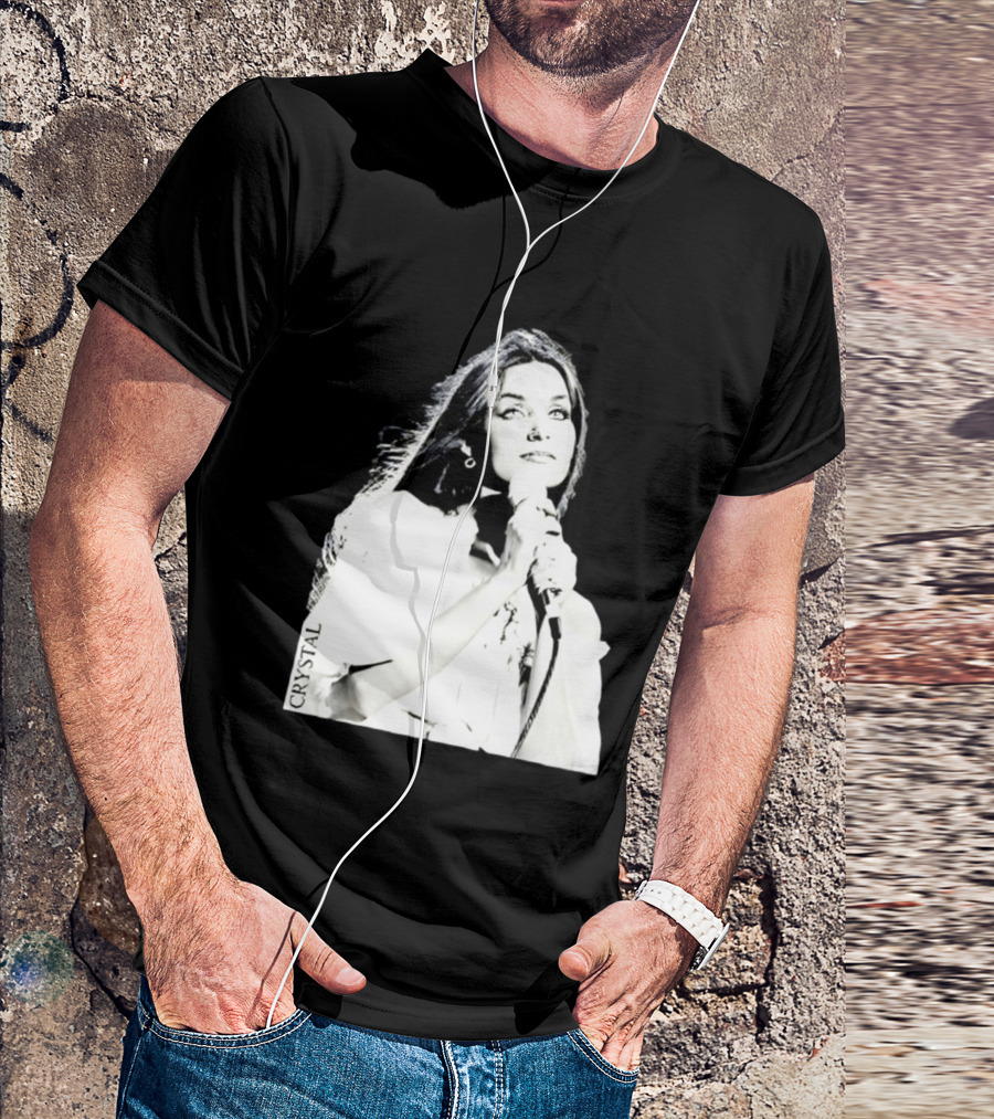 Mick Foley AEW Crystal Gayle Microphone Iconic Singer T-Shirt