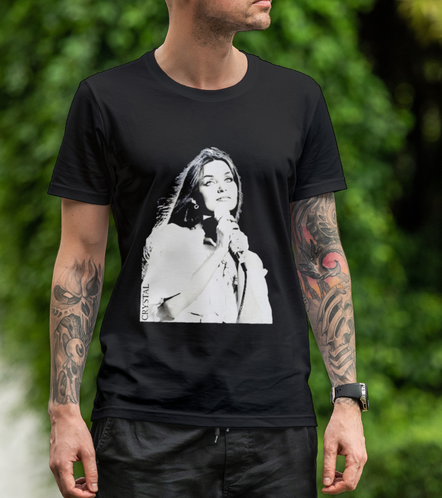 Mick Foley AEW Crystal Gayle Microphone Iconic Singer T-Shirt