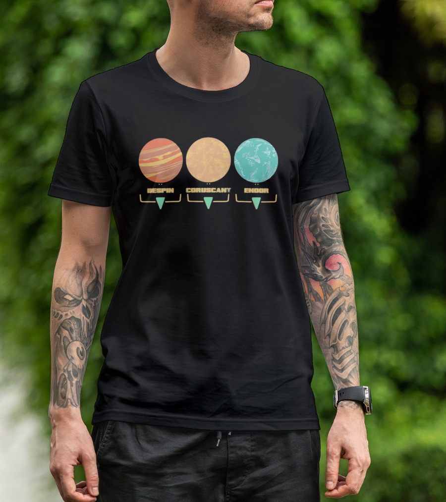 Bespin Coruscant Endor Star Wars Planet T-Shirt