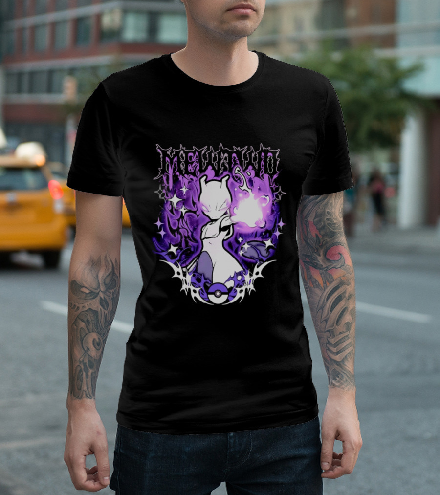 Gothic Mewtwo Psychic Legendary Pokemon T-Shirt