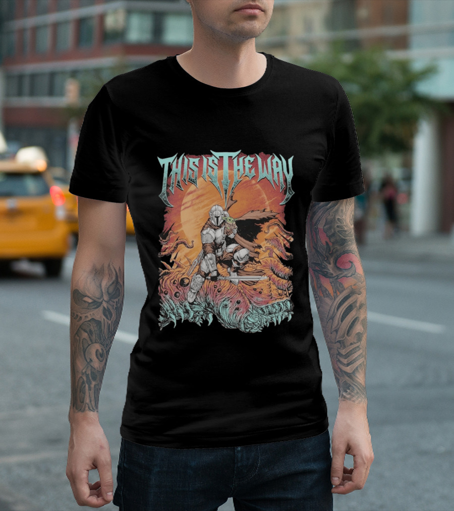 This Is The Way Mandalorian Starry Warrior Quest T-Shirt