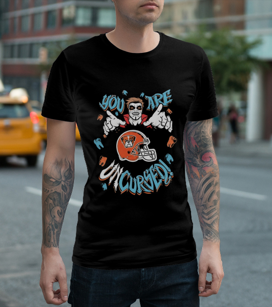 WWE Danhausen You Are Uncursed Cleveland Browns Collaboration T-Shirt